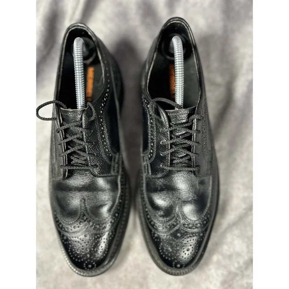 Merrell Mens 10 Black Leather Wingtip Oxford Dress Shoes Made in USA